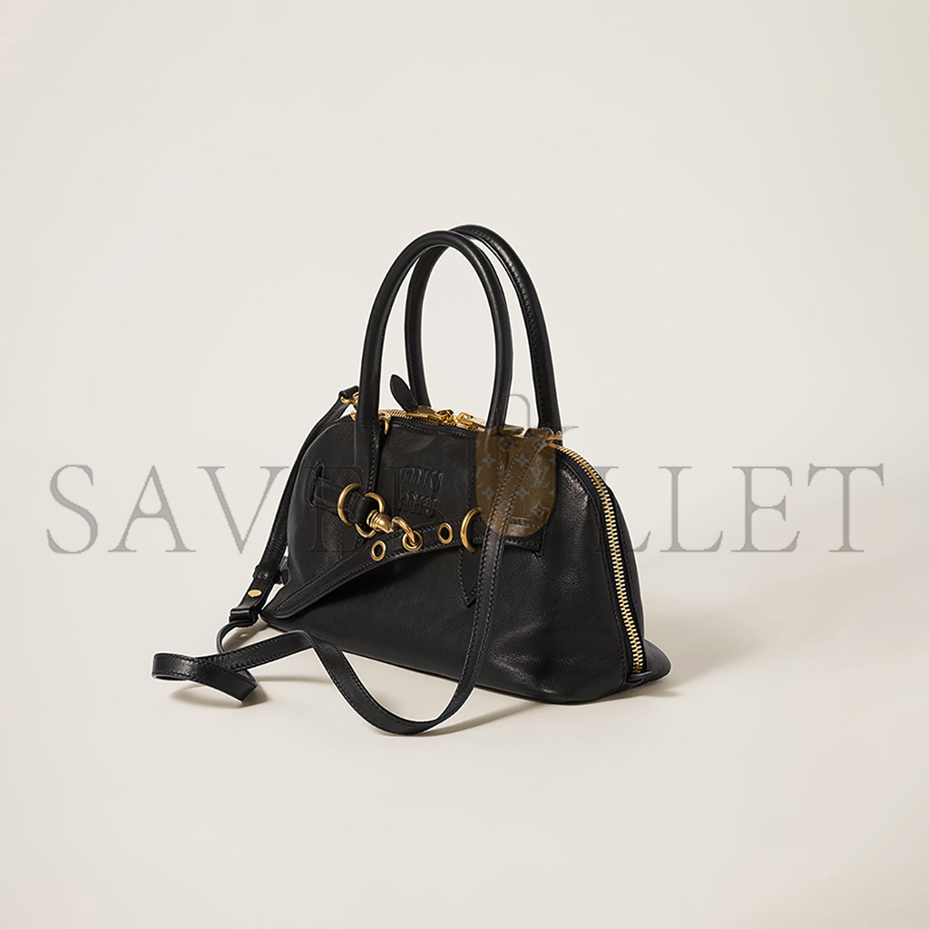 MIU MIU AVENTURE NAPPA LEATHER TOP-HANDLE BAG 5BB168 (33*17*11cm) MIU MIU AVENTURE NAPPA LEATHER TOP-HANDLE BAG 5BB168 (33*17*11cm)